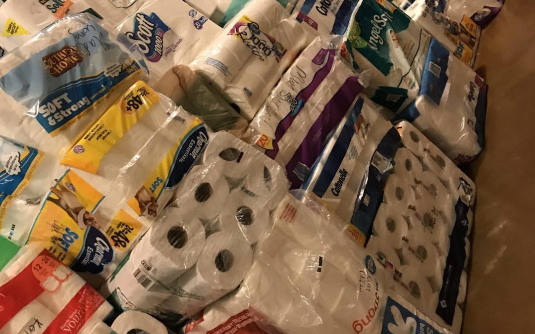 A year of paper products DONATED!! Mountain Island Charter School DELIVERS
